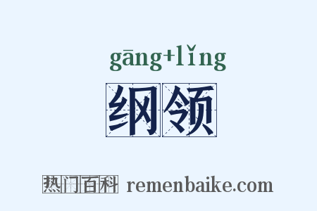 纲领是什么意思的图片